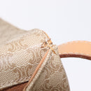 CELINE Macadam Canvas Shoulder Bag PVC Beige Gold Auth ep16403-10