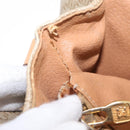 CELINE Macadam Canvas Shoulder Bag PVC Beige Gold Auth ep16403-35