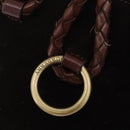 BURBERRY Hand Bag Suede Dark Brown Gold Auth ep16404-15