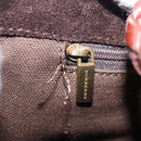 BURBERRY Hand Bag Suede Dark Brown Gold Auth ep16404-20