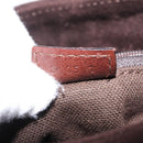 BURBERRY Hand Bag Suede Dark Brown Gold Auth ep16404-22