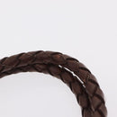BURBERRY Hand Bag Suede Dark Brown Gold Auth ep16404-9