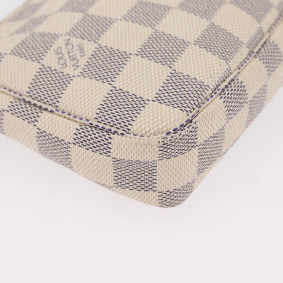 LOUIS VUITTON Damier Azur Pochette Accessoires Pouch N41207 LV Auth ep16405V