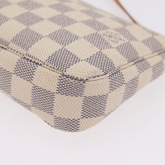 LOUIS VUITTON Damier Azur Pochette Accessoires Pouch N41207 LV Auth ep16405V