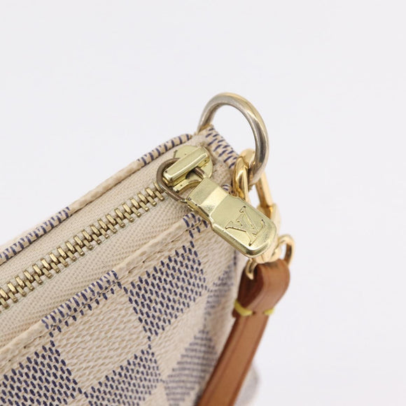 LOUIS VUITTON Damier Azur Pochette Accessoires Pouch N41207 LV Auth ep16405V