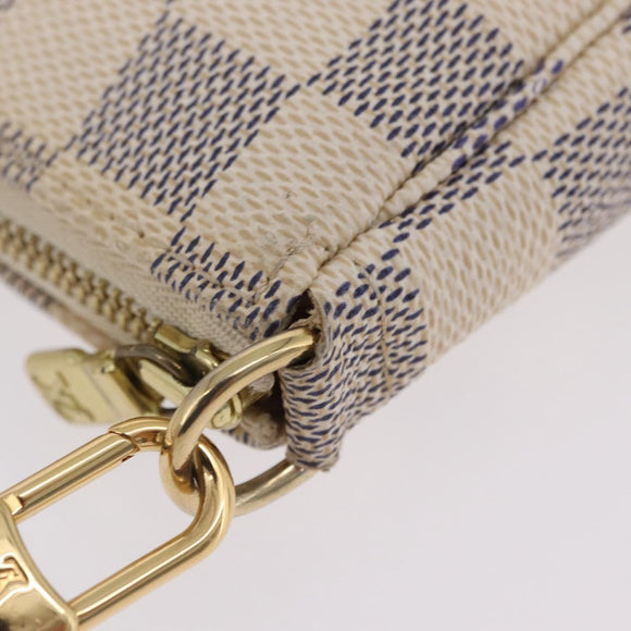 LOUIS VUITTON Damier Azur Pochette Accessoires Pouch N41207 LV Auth ep16405V