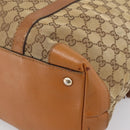 GUCCI GG Canvas Tote Bag Beige Gold 257031 Auth ep16406-12