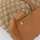 GUCCI GG Canvas Tote Bag Beige Gold 257031 Auth ep16406-13