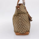 GUCCI GG Canvas Tote Bag Beige Gold 257031 Auth ep16406-4