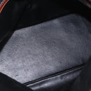 FENDI Pecan Canvas Hand Bag PVC 2way Black Brown Auth ep16407-11