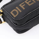 FENDI Shoulder Bag Canvas Black Gold Auth ep16408-15