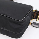 FENDI Shoulder Bag Canvas Black Gold Auth ep16408-16
