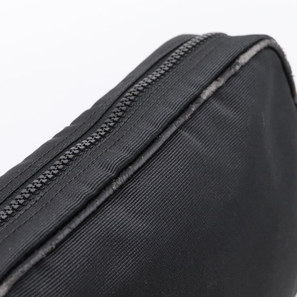 FENDI Shoulder Bag Canvas Black Gold Auth ep16408