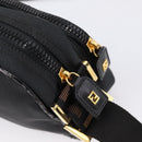 FENDI Shoulder Bag Canvas Black Gold Auth ep16408-17