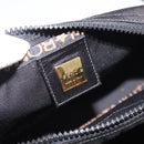 FENDI Shoulder Bag Canvas Black Gold Auth ep16408-18