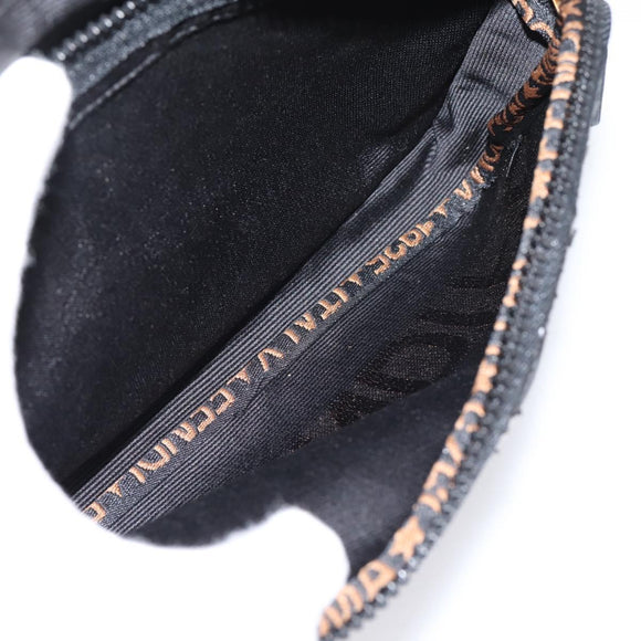 FENDI Shoulder Bag Canvas Black Gold Auth ep16408