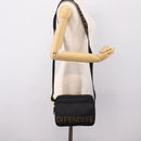 FENDI Shoulder Bag Canvas Black Gold Auth ep16408-22