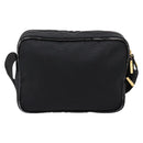 FENDI Shoulder Bag Canvas Black Gold Auth ep16408-2