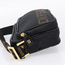 FENDI Shoulder Bag Canvas Black Gold Auth ep16408-3