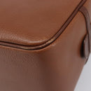 Burberrys Hand Bag Leather Brown Gold Auth ep16410-13