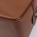 Burberrys Hand Bag Leather Brown Gold Auth ep16410-15