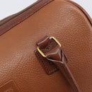 Burberrys Hand Bag Leather Brown Gold Auth ep16410-18