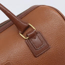 Burberrys Hand Bag Leather Brown Gold Auth ep16410-19