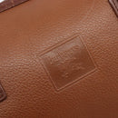 Burberrys Hand Bag Leather Brown Gold Auth ep16410-20