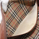 Burberrys Hand Bag Leather Brown Gold Auth ep16410-28