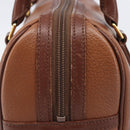 Burberrys Hand Bag Leather Brown Gold Auth ep16410-5