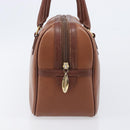 Burberrys Hand Bag Leather Brown Gold Auth ep16410-6