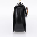 GUCCI Bamboo Hand Bag Leather 2way Black Gold 000 926 0633 Auth ep16411V-3