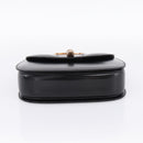 GUCCI Bamboo Hand Bag Leather 2way Black Gold 000 926 0633 Auth ep16411V-5
