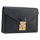 LOUIS VUITTON Epi Serie Dragonne Clutch Bag Black Noir M52612 LV Auth ep16412-1