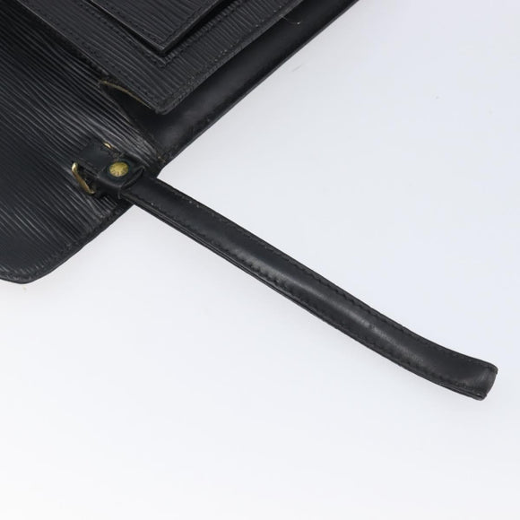 LOUIS VUITTON Epi Serie Dragonne Clutch Bag Black Noir M52612 LV Auth ep16412