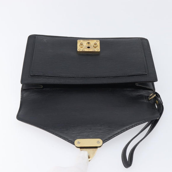 LOUIS VUITTON Epi Serie Dragonne Clutch Bag Black Noir M52612 LV Auth ep16412
