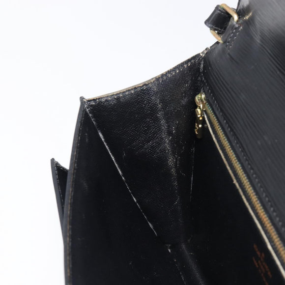 LOUIS VUITTON Epi Serie Dragonne Clutch Bag Black Noir M52612 LV Auth ep16412