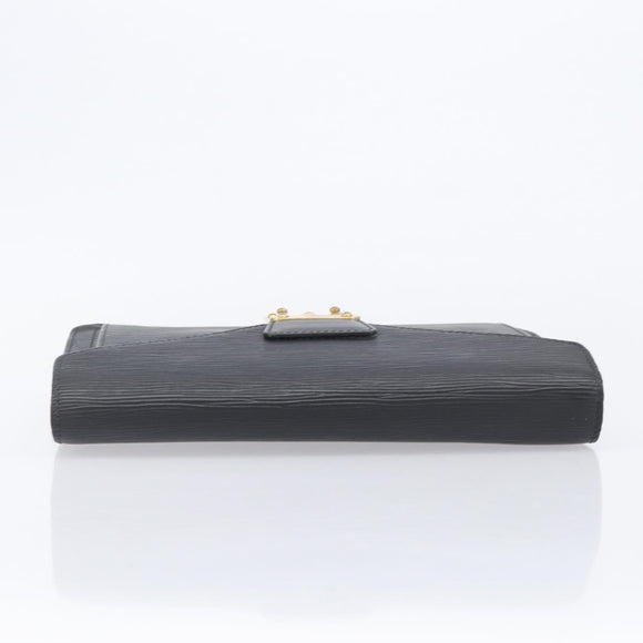 LOUIS VUITTON Epi Serie Dragonne Clutch Bag Black Noir M52612 LV Auth ep16412