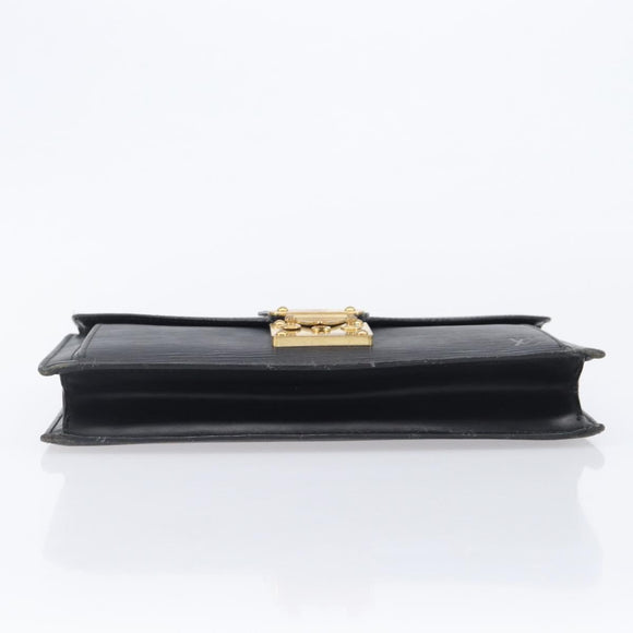 LOUIS VUITTON Epi Serie Dragonne Clutch Bag Black Noir M52612 LV Auth ep16412