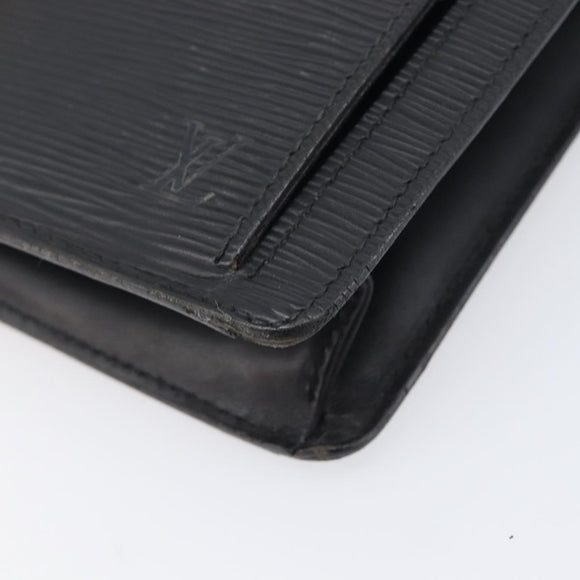 LOUIS VUITTON Epi Serie Dragonne Clutch Bag Black Noir M52612 LV Auth ep16412