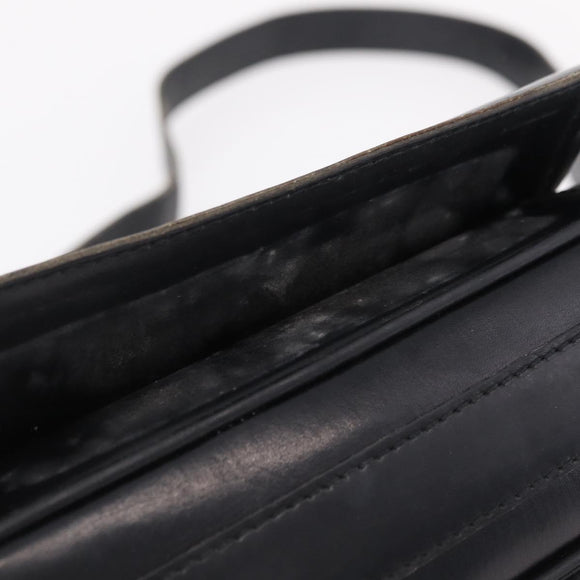 CELINE Shoulder Bag Leather Black Gold Auth ep16413