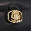 CELINE Shoulder Bag Leather Black Gold Auth ep16413-20