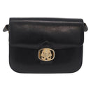 CELINE Shoulder Bag Leather Black Gold Auth ep16413-13