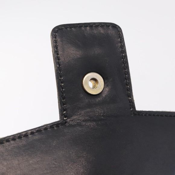 CELINE Shoulder Bag Leather Black Gold Auth ep16413