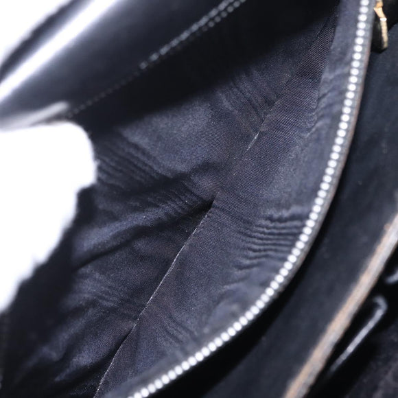 CELINE Shoulder Bag Leather Black Gold Auth ep16413