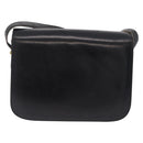 CELINE Shoulder Bag Leather Black Gold Auth ep16413-2