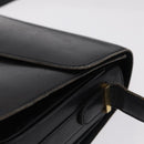 CELINE Shoulder Bag Leather Black Gold Auth ep16413-4