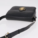 CELINE Shoulder Bag Leather Black Gold Auth ep16413-7