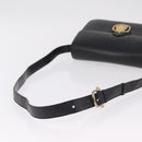 CELINE Shoulder Bag Leather Black Gold Auth ep16413-8