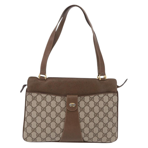 GUCCI GG Supreme Tote Bag PVC Beige Gold 86 02 021 Auth ep16415